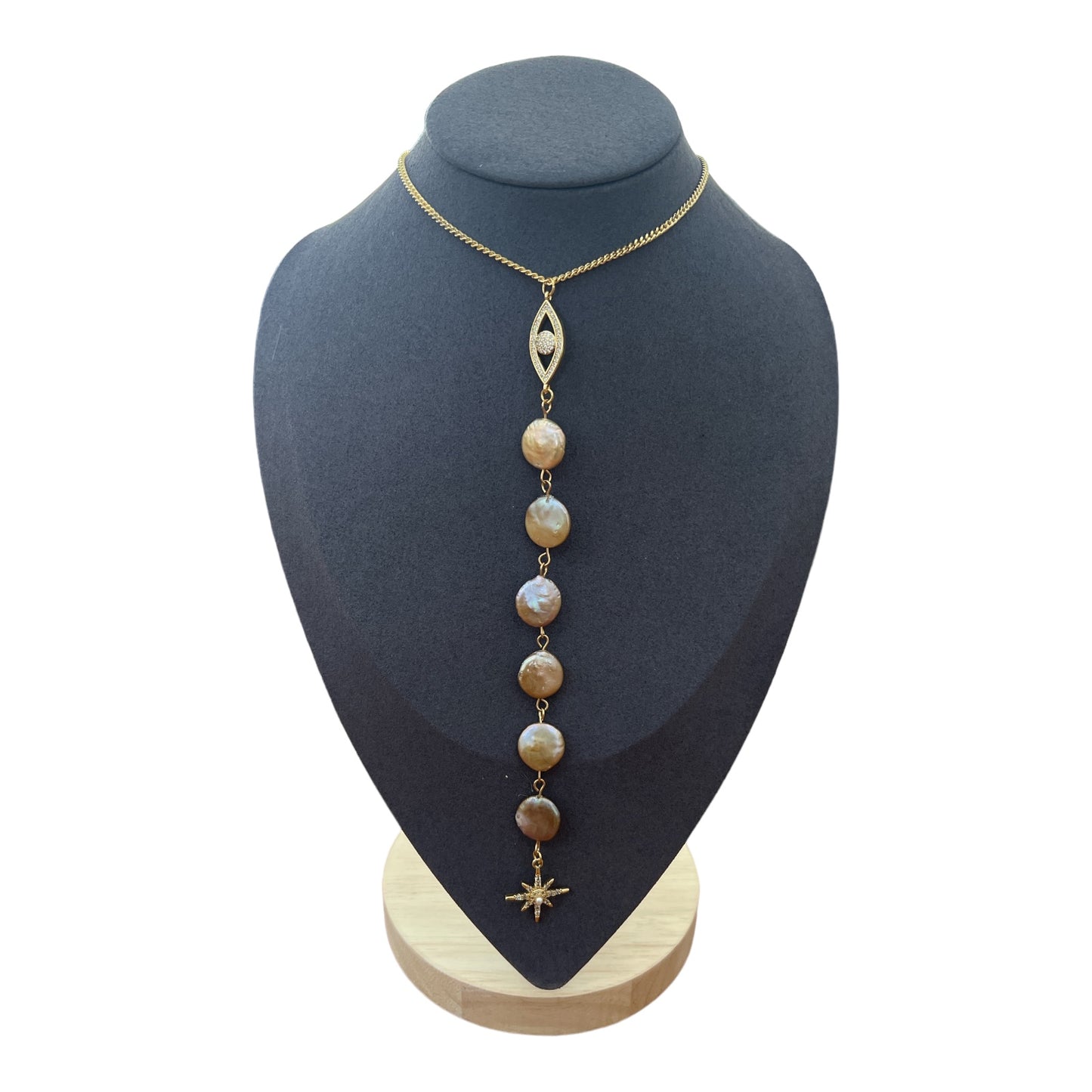 Collar Rebec Golden Pearl