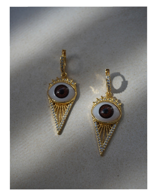 Aretes Ojo Chocolate