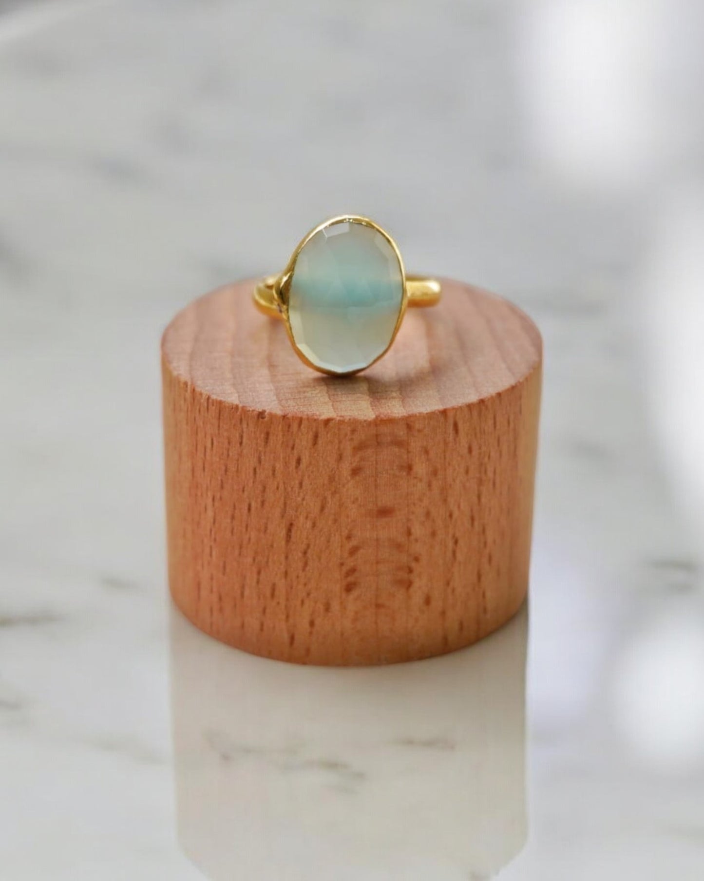 Anillo Crystal Aqua