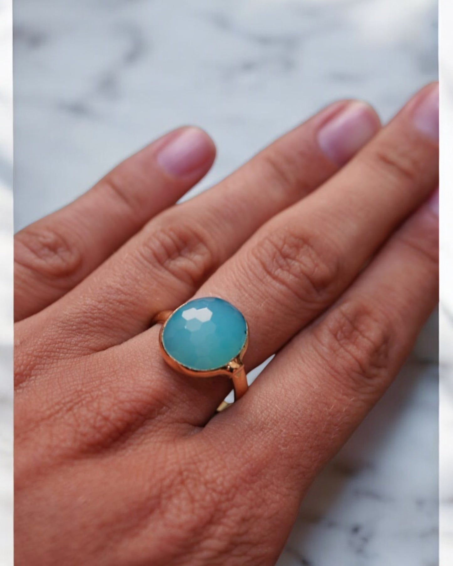 Anillo Crystal Aqua