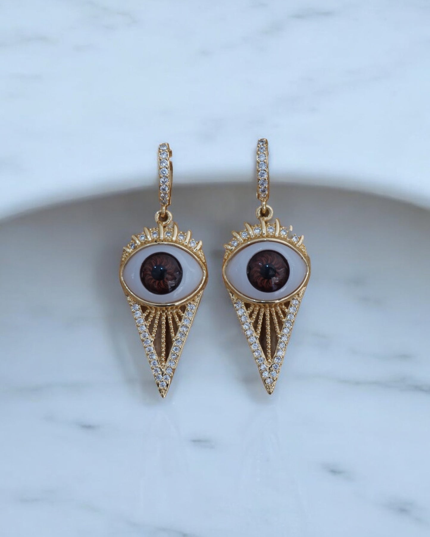 Aretes Ojo Chocolate